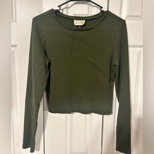 Universal Thread Cropped Long Sleeve Tee